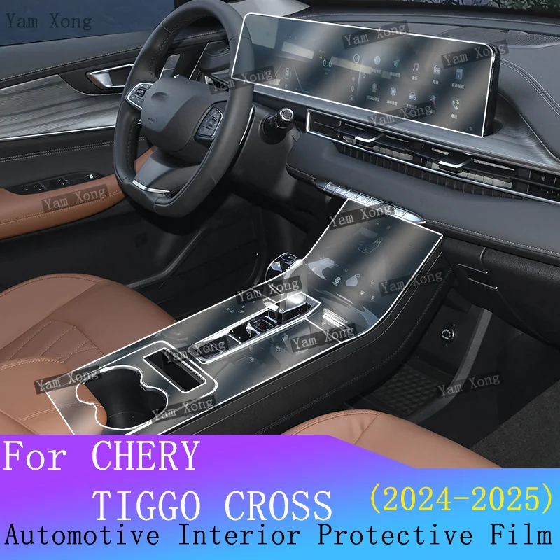 

For CHERY TIGGO CROSS 2025 2024Car Panel Film Full set interior film Protective Sticker GPS Navigation Screen Anti-Scratch Film