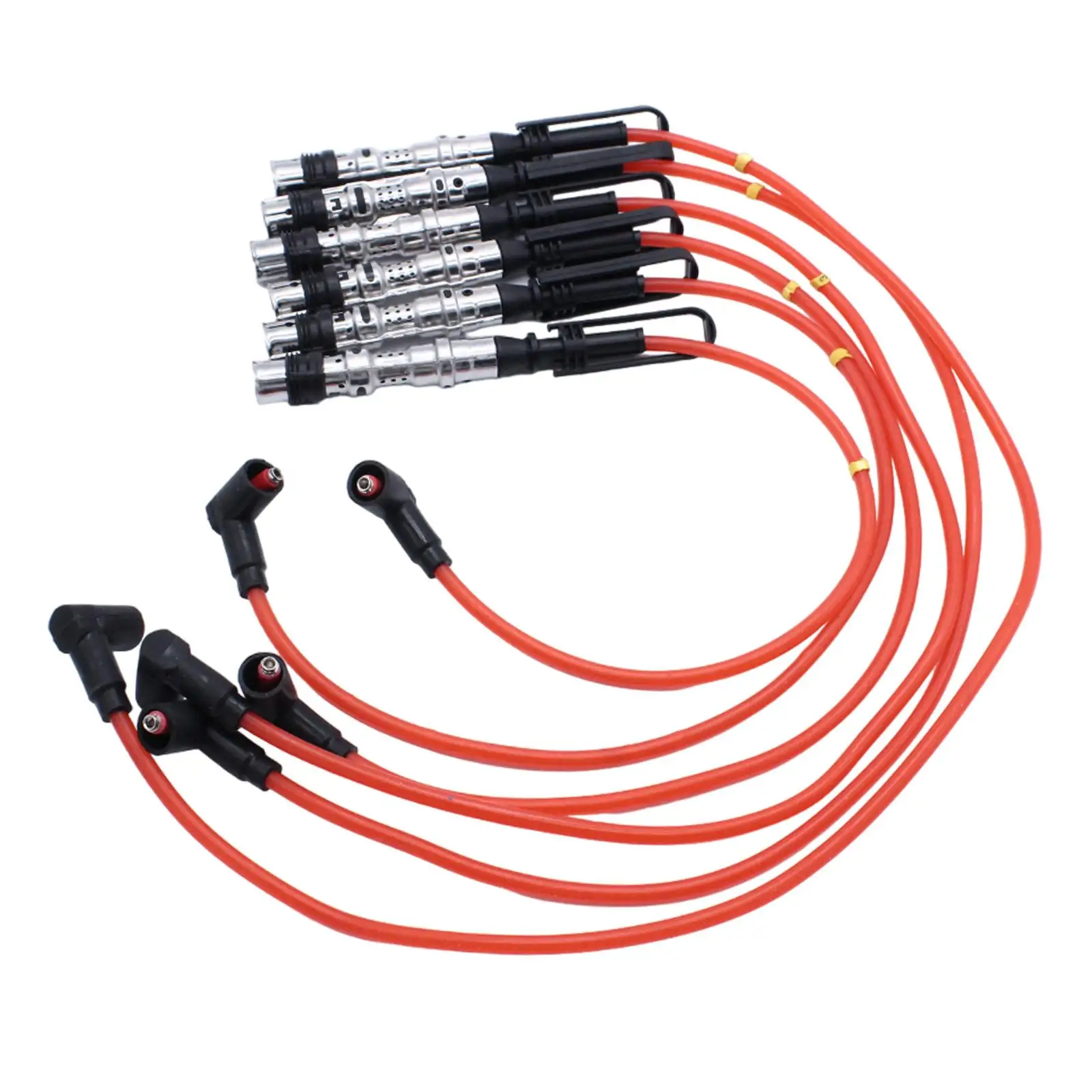 Spark Plug Wire Set 6x Ignition Cables Professional Repair Part Sturdy Reliable Car Accessories Replacement High Performance