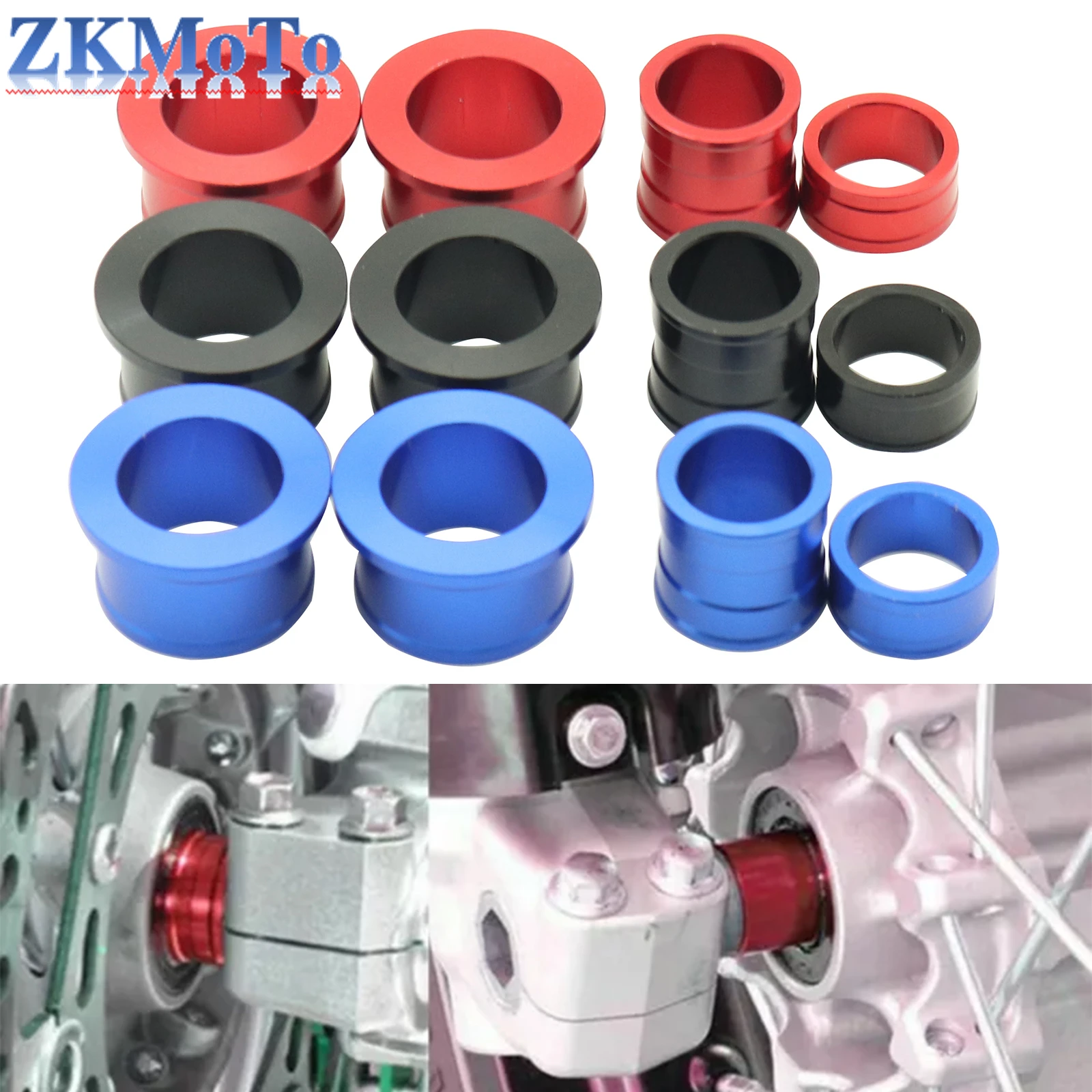 Motorcycle CNC Aluminum Front Rear Wheel Hub Spacer For Honda CR CR125R CR250R CRF250R CRF 450X CRF 450R Dirt Bike Motocross