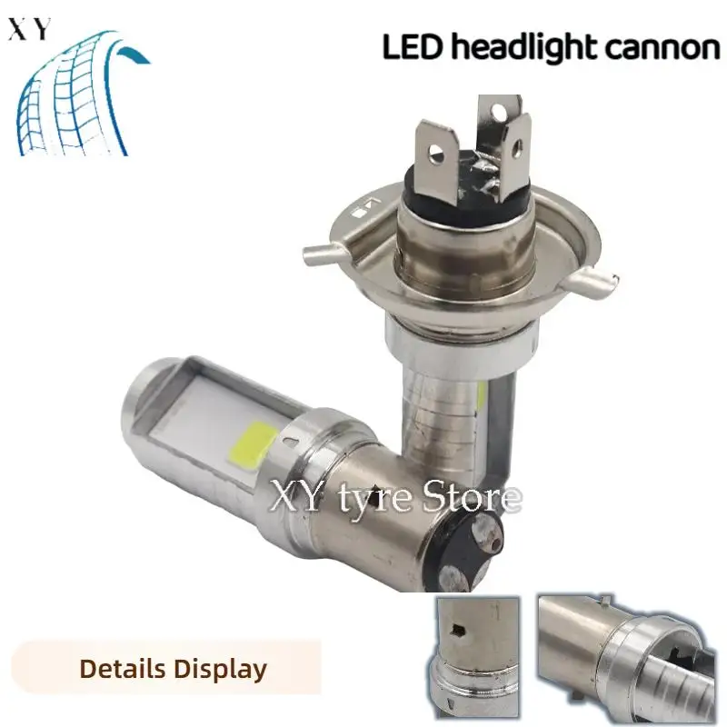 BA20D H6 S 2 دراجة نارية LED مصابيح المصباح مرحبا/منخفضة شعاع تحويل لمبات بيضاء دراجة نارية السوبر مشرق الأضواء ركوب الخيل الخفيفة