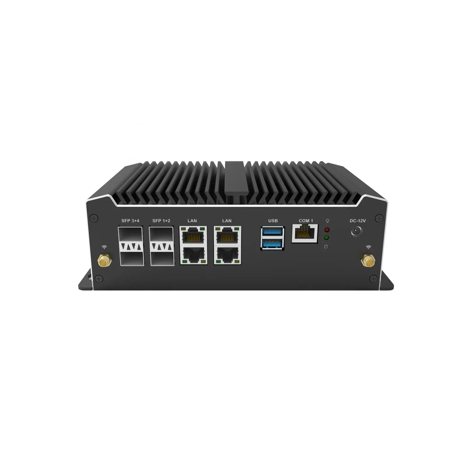 in tel Atom C3758 8-Core Fanless Mini PC 4x 10G SFP+ Ports 4x 2.5GbE LAN Dual Channel DDR4 Industrial Network Appliance