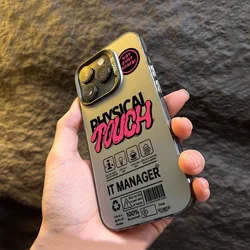 Luxury trend English letter label Matte Hard Back Case For iPhone 15 Cases iPhone 11 12 13 14 Pro Max XS X XR 7 8 Plus 15 Cover