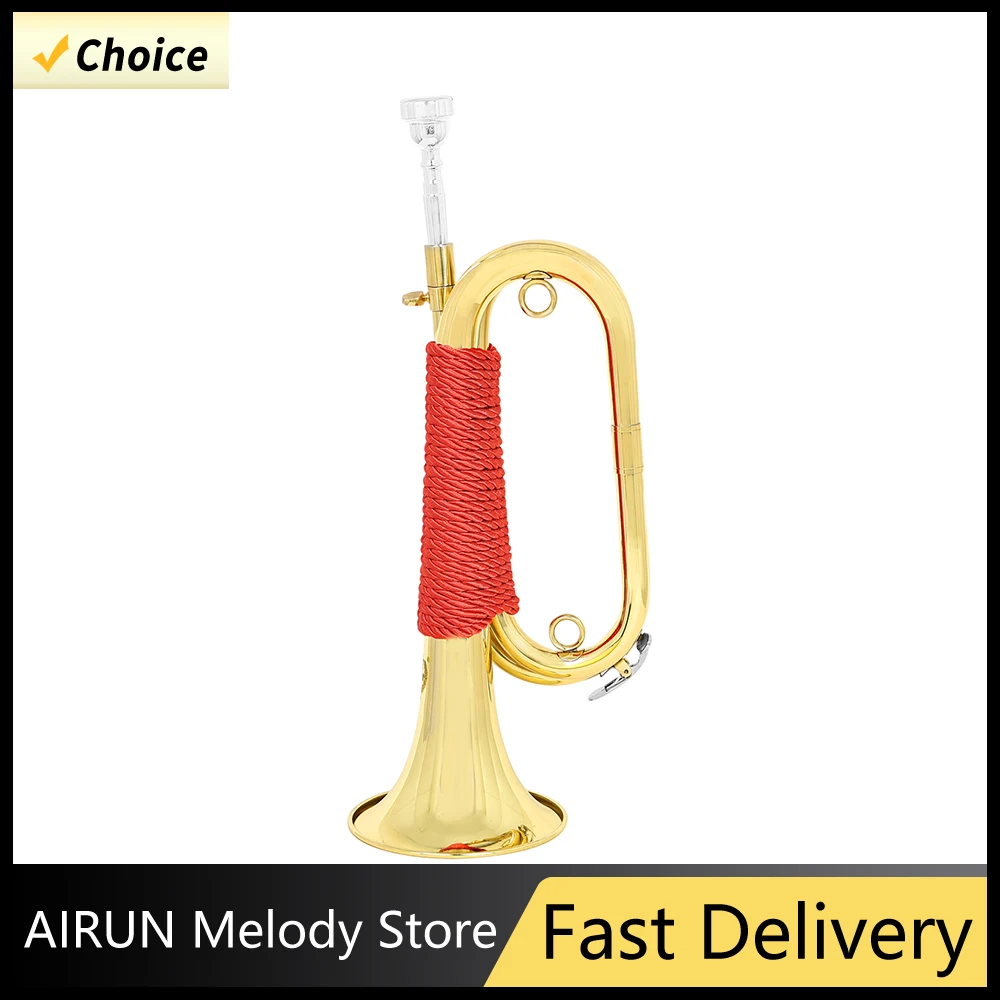 

MBAT Big Step Spanish Army Red Organization Handle Marching Band Special High Quality Cavalry Trumpet Brass Instruments
