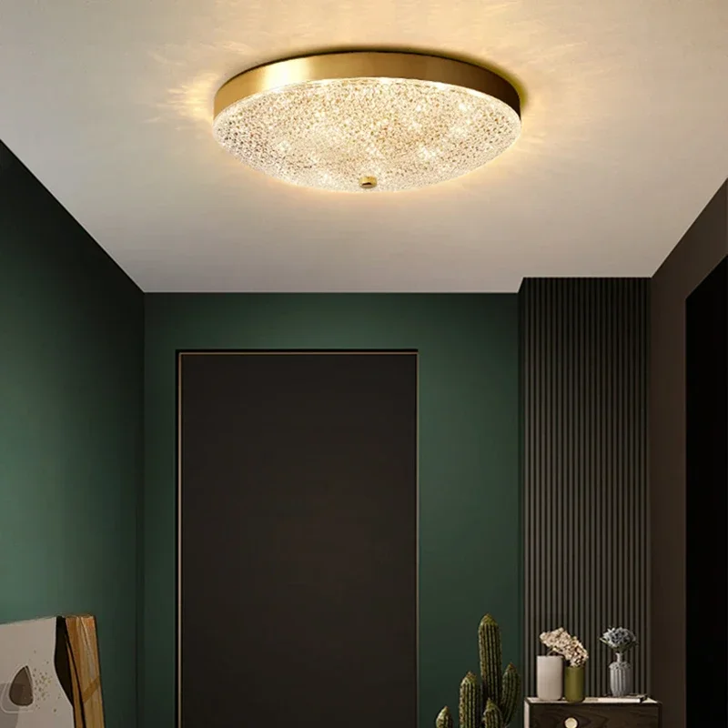 Modern Gold Lustre Ceiling Chandelier Hanging Light for Living Room Bedroom Balcony Aisle Indoor Decorative Lamp Lighting Fixtur