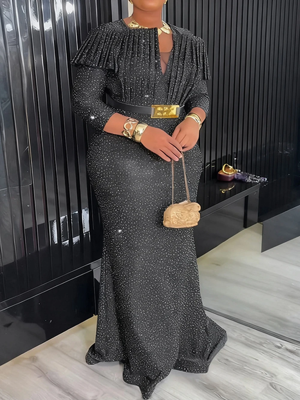 Luxury Party Dresses For Women Diamond Mermaid Long Dress Birthday Prom Wedding Evening Gowns Turkey African Clothing New Year