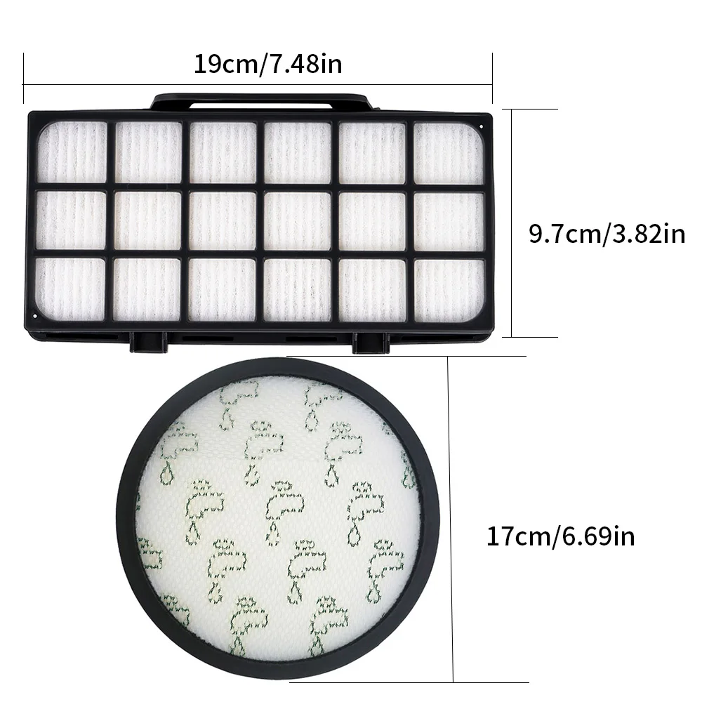 ZR903701 Inlet & Outlet HEPA Filter For Rowenta RO7623 RO7611 TW7647 Bagless Vacuum Cleaner RO76xx Silence Force Cyclonic