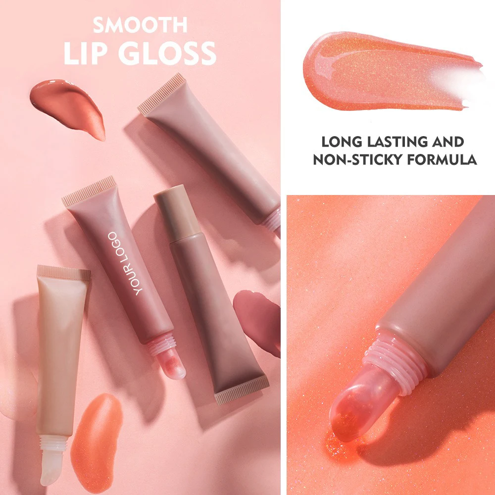 Custom Logo Lip Oil Private Label Pigment Long Lasting Moisturizing Hydrating Non-stick Waterproof Makeup Wholesale Cruelty Free
