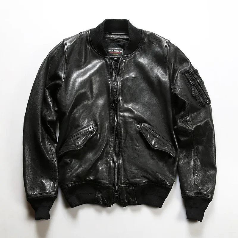 Casual leather for men and women double-washed pleated vegetable-tanned baseball
