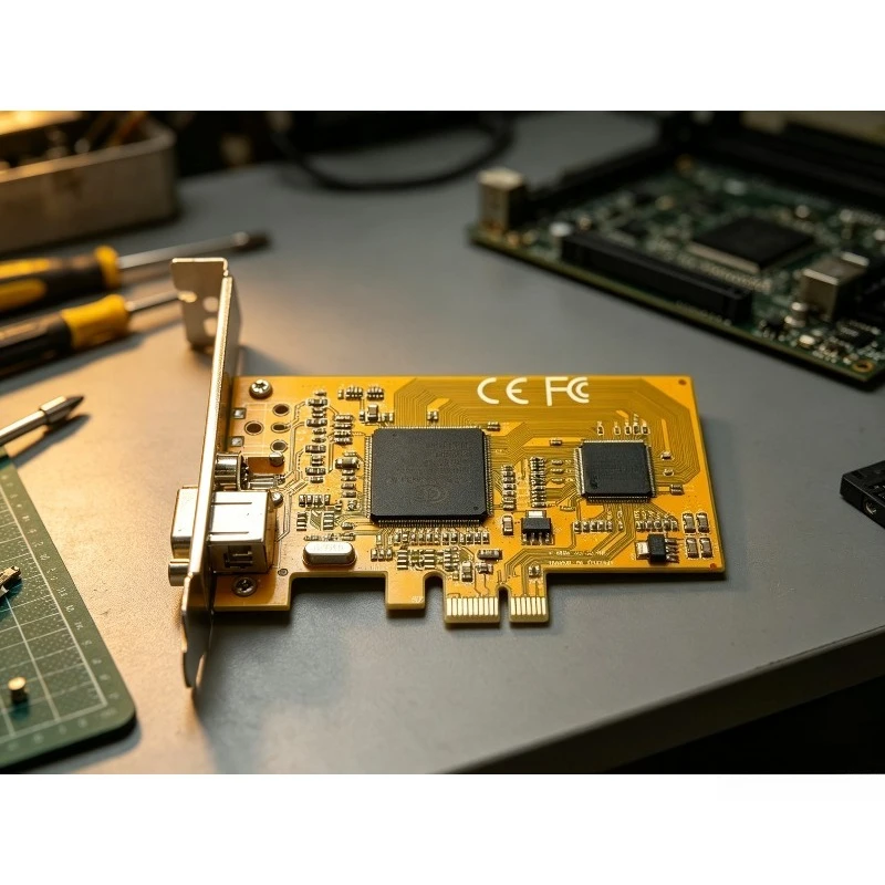 High Precision Industrial PCIe Video Capture Card CX23881 ASM1083 Surveillance Streaming Multimedia Signal Converter