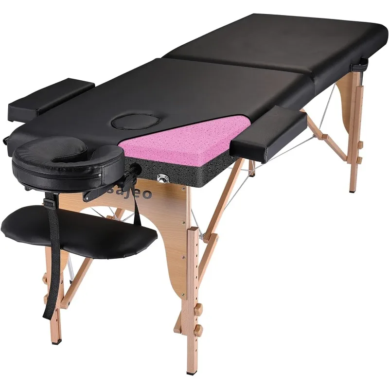 Professional Massage Table Portable Massage Bed for Spa Salon Tattoo Esthetician Lash Reiki, Adjustable Height 84\