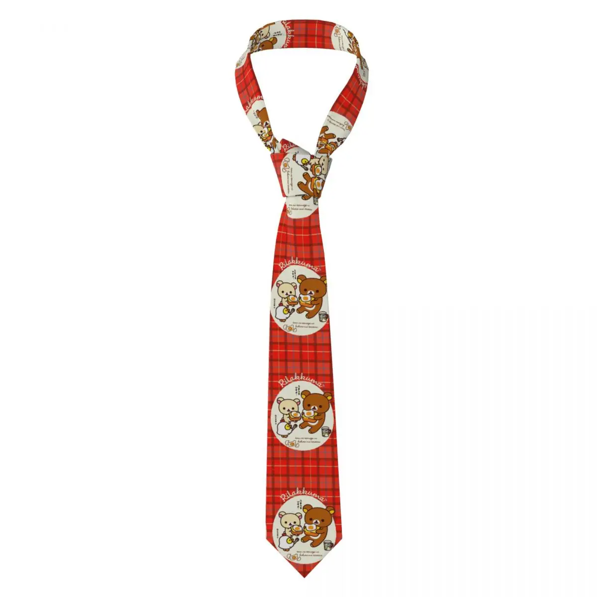 Rilakkuma الدب للجنسين ربطة العنق نحيل 8 سنتيمتر ربطة العنق الكلاسيكية للرجال الدعاوى اكسسوارات Cravat اكسسوارات الزفاف تأثيري الدعائم