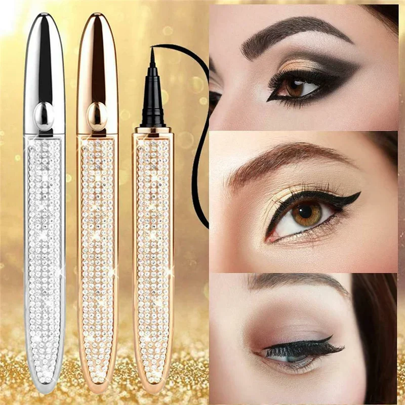 Ciglia autoadesive magiche Eyeliner a lunga durata senza colla ciglia Non fiorite ad asciugatura rapida attaccare la matita per Eyeliner 6 colori