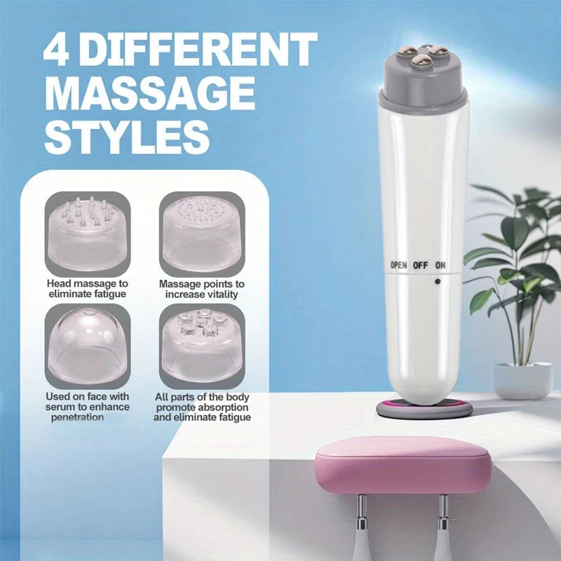 Mini masajeador de ojos eléctrico portátil 4 en 1, dispositivo de masaje Facial, pluma Facial, gran elevación de vibración, palo de masaje Facial