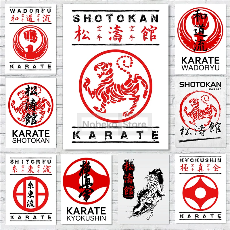 Martial Taekwondo Karate Kendo Seven Virtues Of Bushido Budokan Poster Prints Canvas Painting Wall Art Pictures Home Room Decor