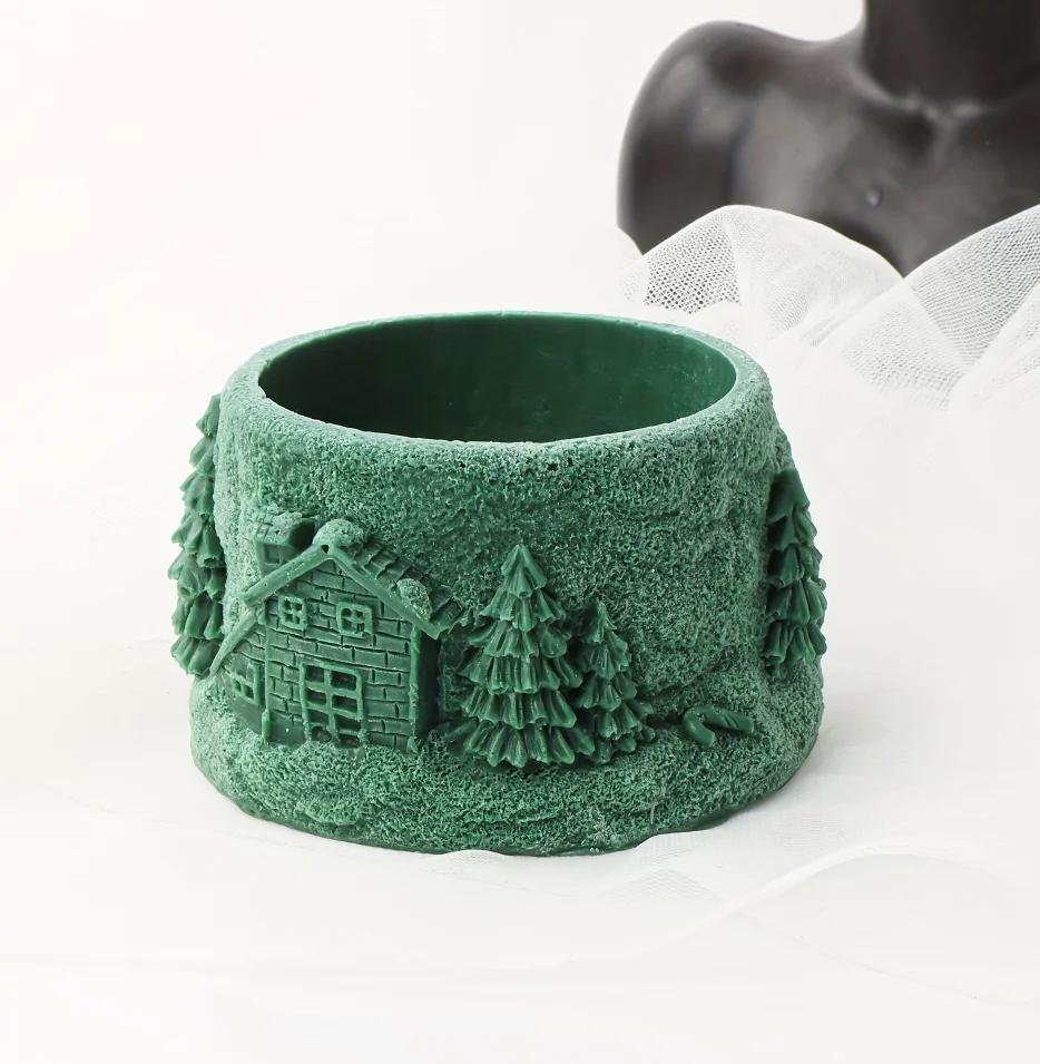 Christmas Candle Mold DIY Xmas Tree Santa Decorative Candles