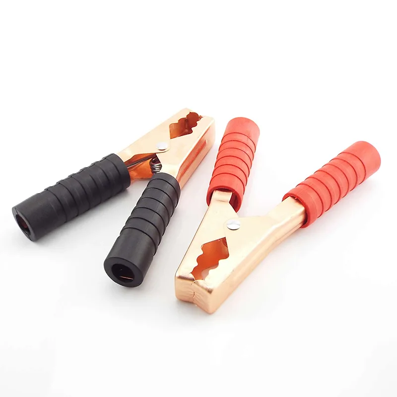 200A Red Black Car Alligator Battery Clamps Crocodile Clip Alligator Clips Connector Plug Power 14cm