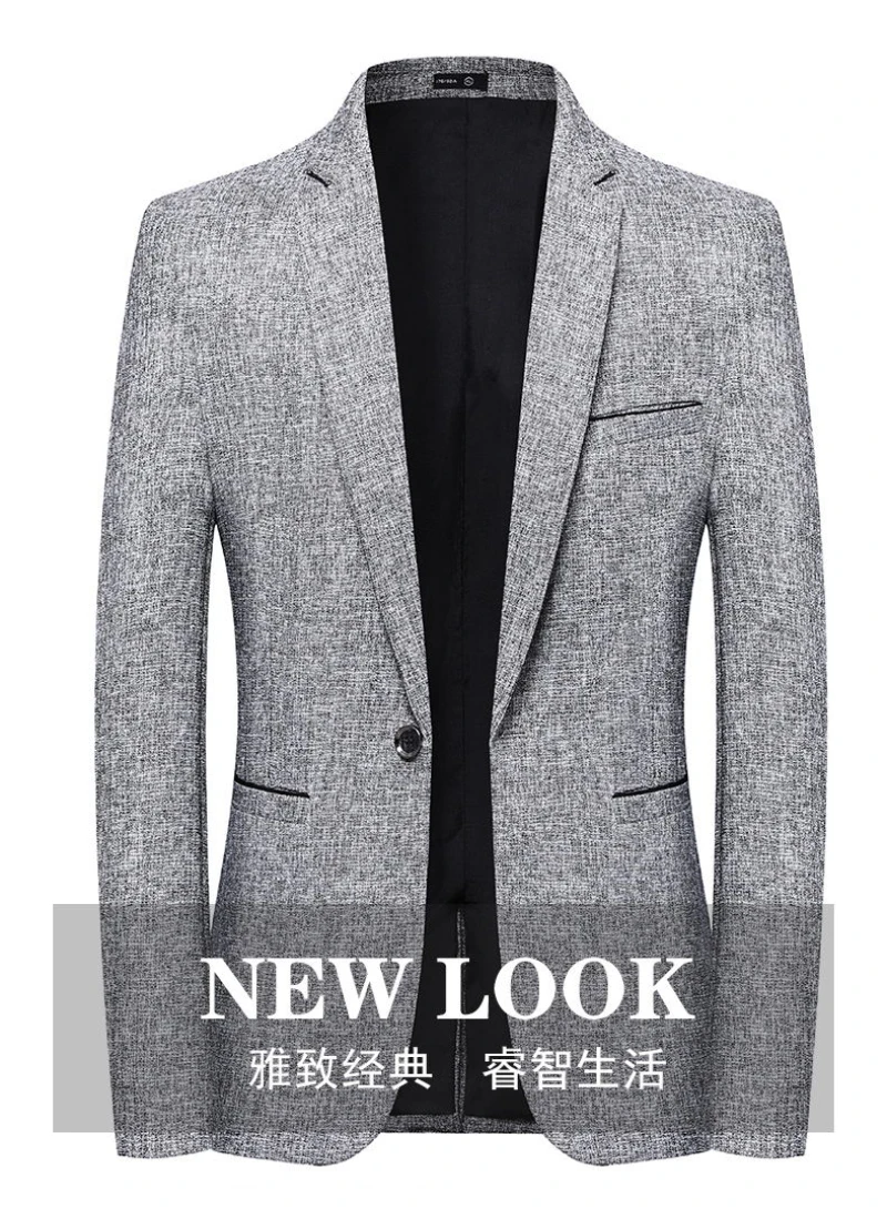 Blazers Fashion Business Everything Trend British Style Casual Slimming Solid Color Wedding Work Four Season Style Male  Blazer