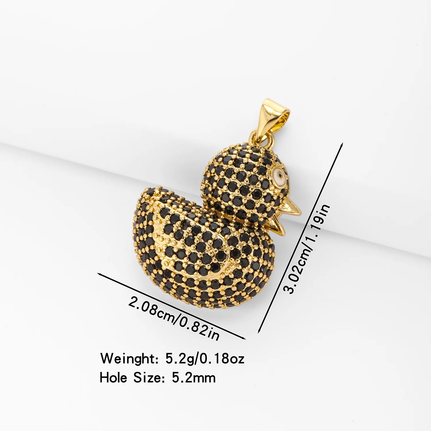 Brilliant Fully Crystal Duck Designs Pendant Exquisite Copper Zircon Jewerly Accessories Party For Women Children Birthday Gifts