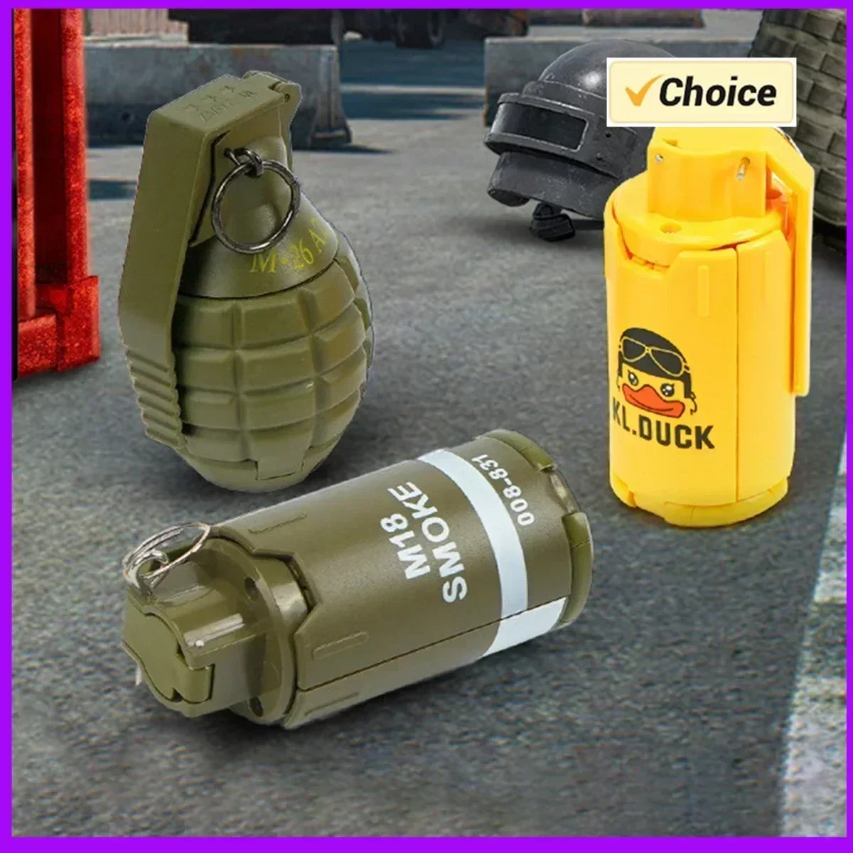 ASM67 Hand Grenade Explosion Grenade Smoke Toy 1/3PCS, Nylon Grenade Model,for Airsoft Paintball Shooting.