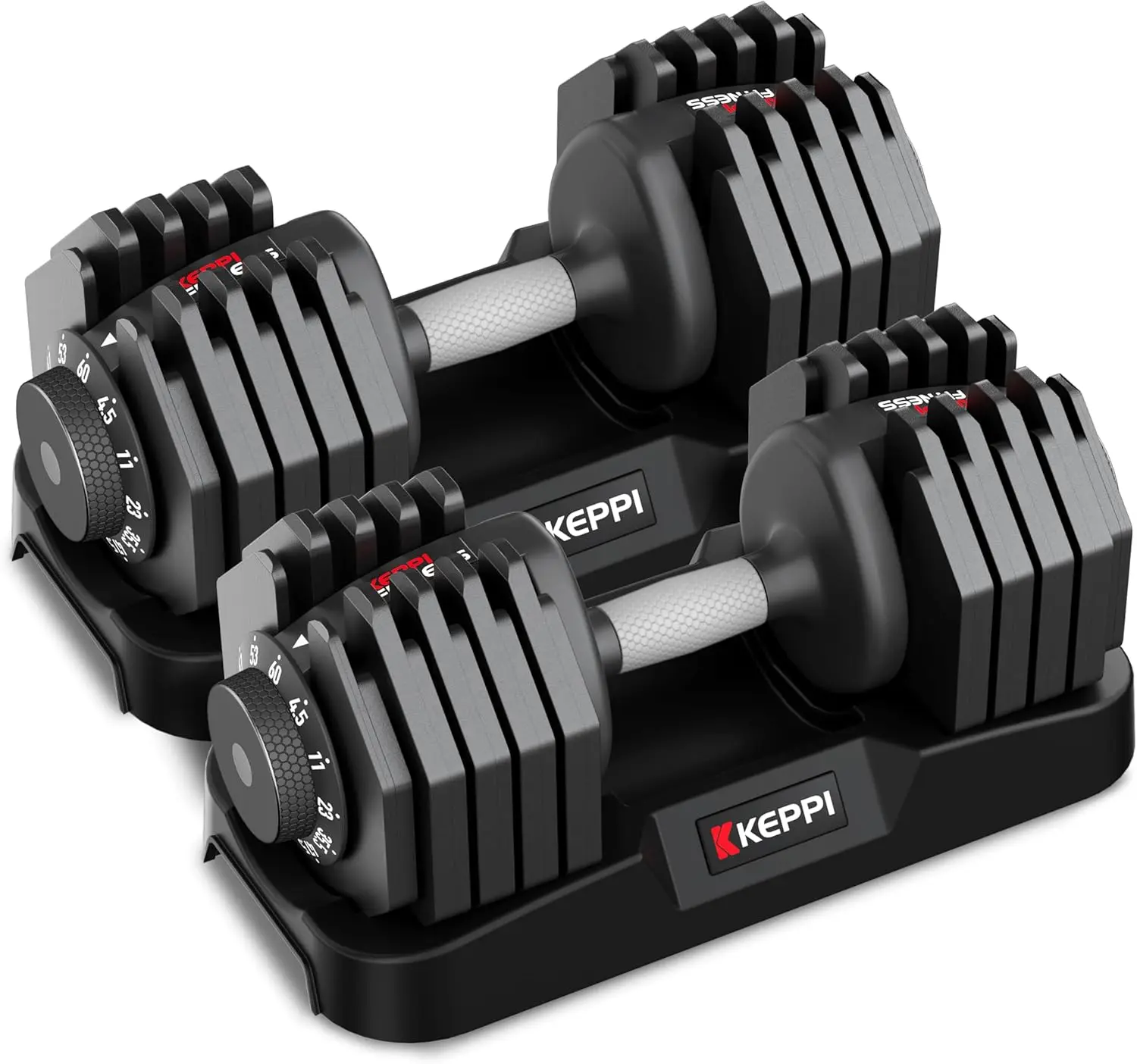 

Fitness adjustable dumbbell set with anti slip metal handle, suitable for quick weight adjustment during exercise and fitness