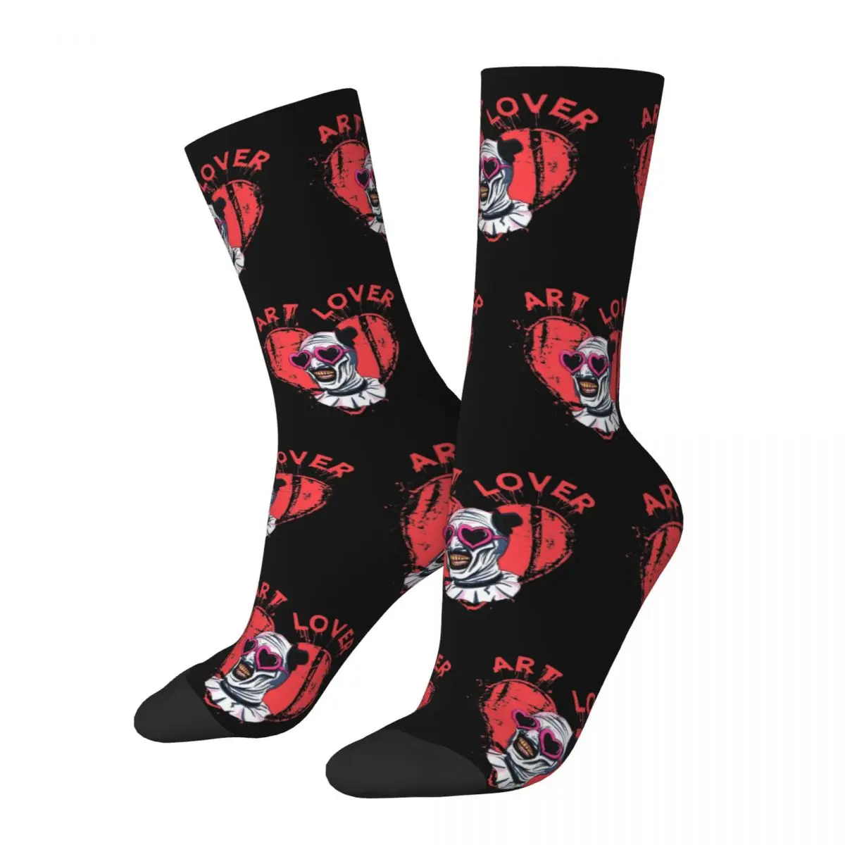 

Fashion Male Men Socks Casual Terrifier Art The Clown Lover Sock Polyester Skateboard Women Socks Spring Summer Autumn Winter