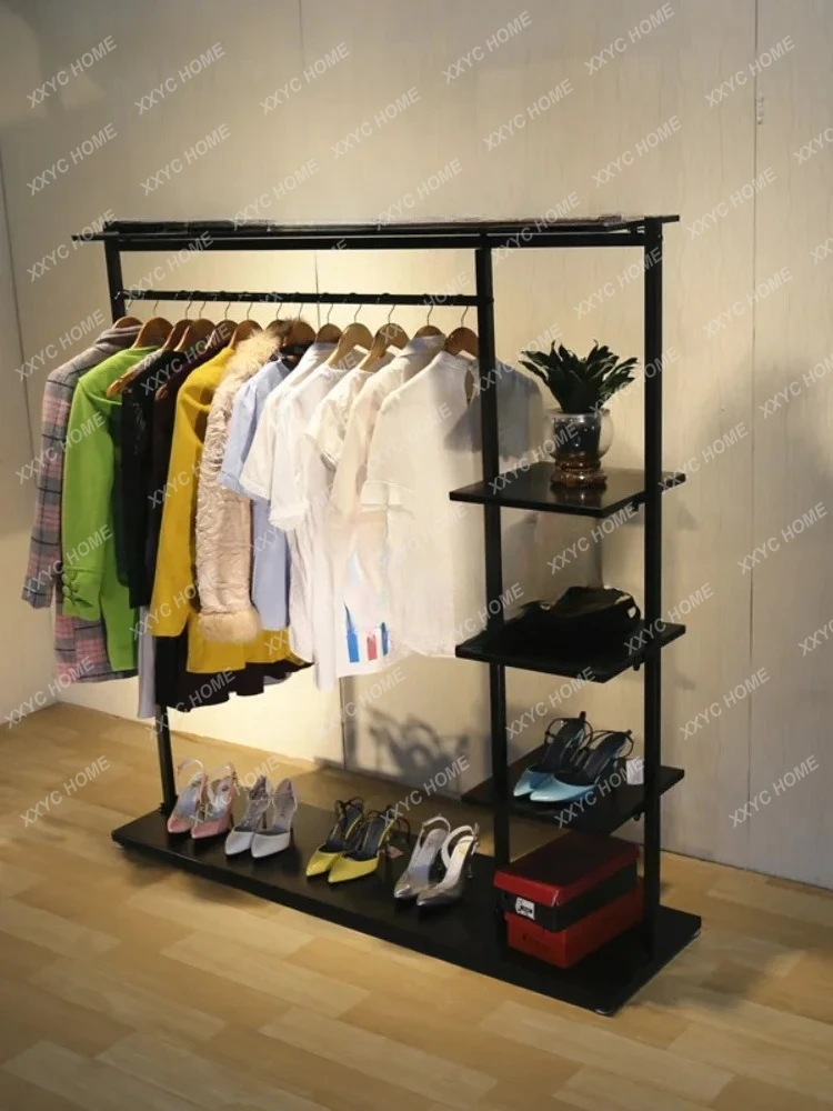 

WWNew Вешалка для одежды от пола до потолка Европейская простая вешалка из кованого железа Сборочное устройство