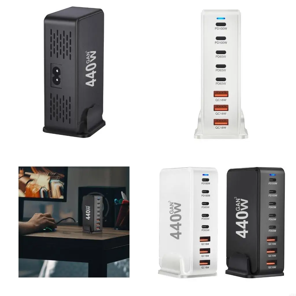 

27RA Small 440W USB C with PD Fast Charging for Multiple Devices Laptops Portable Power Supply Adapter