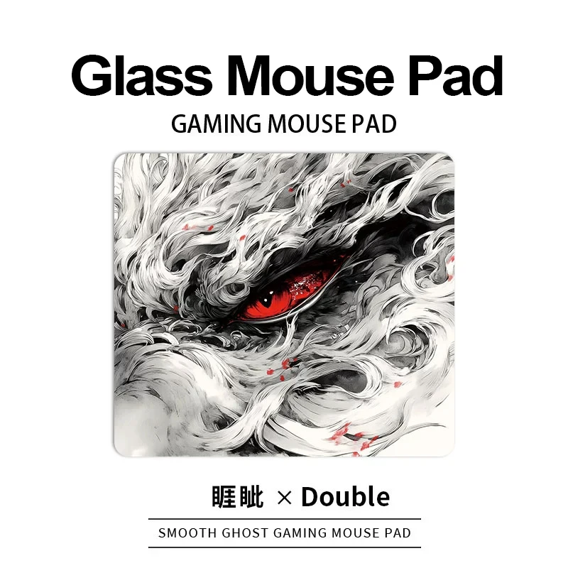 Креативный стеклянный игровой коврик для мыши Cool Beast Eye с рисунком — гладкая поверхность толщиной 3,2 мм для FPS eSports, идеальный игровой подарок для мужчин