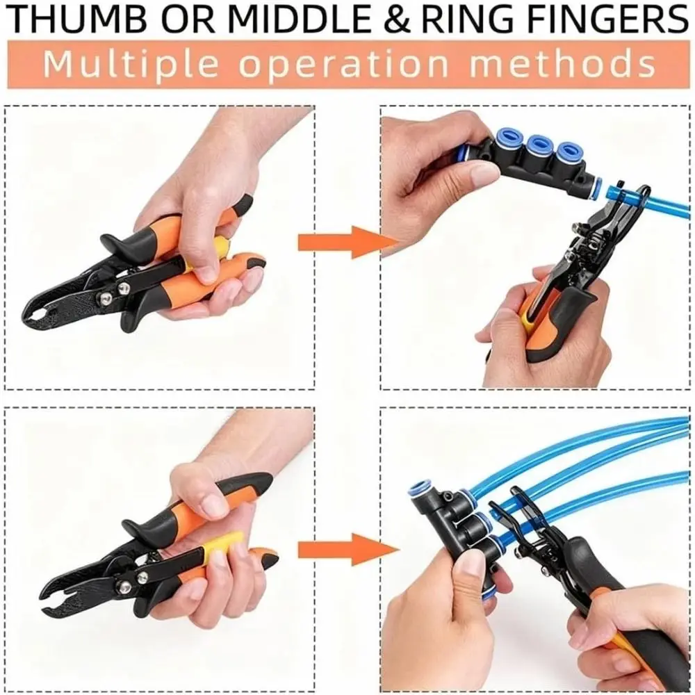 

Carbon Steel Push to Connect Disconnect Tong Tool Comfortable Grip Quick Removal Air Hose Connector Removal Tool Portable Design