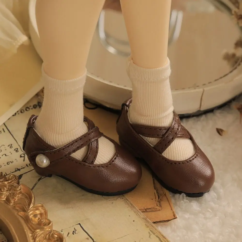 PU Leather Doll PU Leather Shoes Short Boots Shoes Doll Miniature Doll Shoes Cute Lightweight Dress Up Shoes Kids Gifts