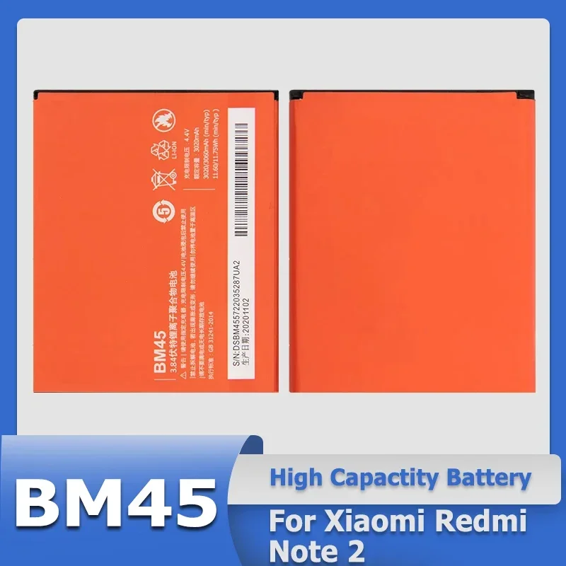 XDOU BM45 BM-45 BM 45 Battery For Xiaomi Mi XiaoMiNote2 Redmi Note 2 Red Rice Prime Hongmi Note2 Replacement