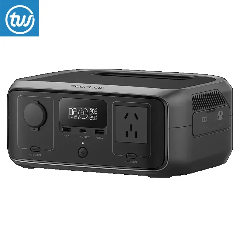 EcoFlow sale EcoFlow RIVER 3 Portable Power Station MPPT Controller Pure Sine Wave EU 300W/600W External Battery Flashlight Solar Car portable power station