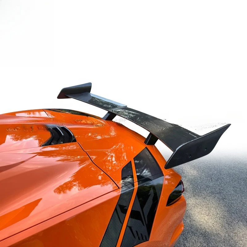 Reliable Lightweight ZR1 Style Dry Carbon Fiber High Rear Trunk Spoiler Aerodynamic Racing Modification Part Z06 2020-
