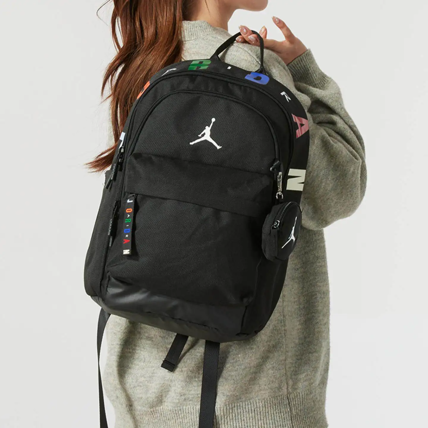 Nike Unisex School Laptop Backpack Couple Storage Sports Leisure Outdoor Travel Commuter Daypack JD2513158AD-002