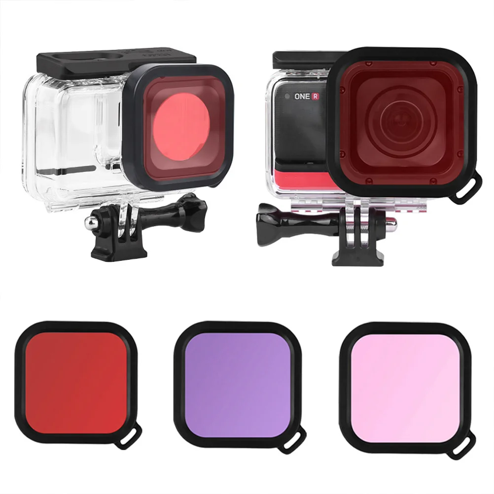 

1Set Diving Filter Set High Transparency Waterproof Scratch Resistant Red Purple Pink Filters for Tropical Sports