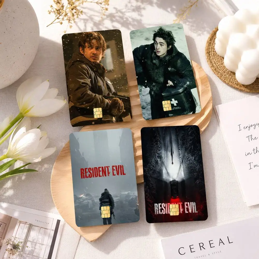 Moive R-Resident Evil 2026 4pcs 1Set Film Skin for Debit Credit Bank Visa Card Decal Cover