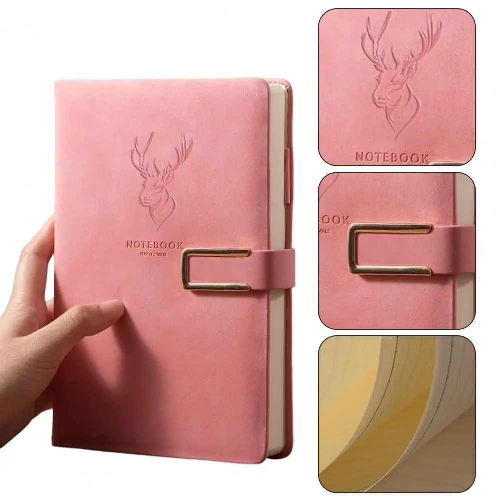 防水スクラッチプルーフ厚紙ジャーナル、超厚手のフェイクレザー学生ノート、教師のためのレトロな日記