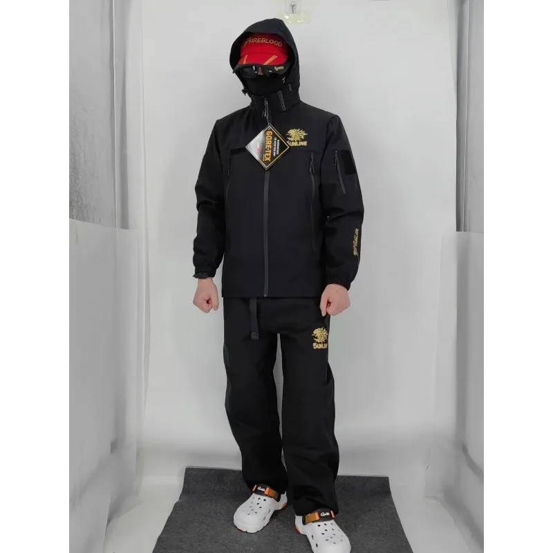 2025 جديد الخريف والشتاء اليابان SUNLINE الملابس مجموعة الصوف بدلة صيد واقية من الشمس الصوف سترة دافئة الصيد السراويل