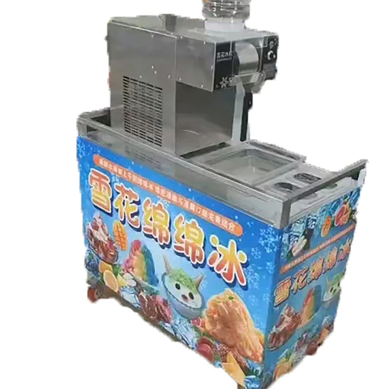 for Desk type bingsu machine snowflake ice maker machine with mobile table