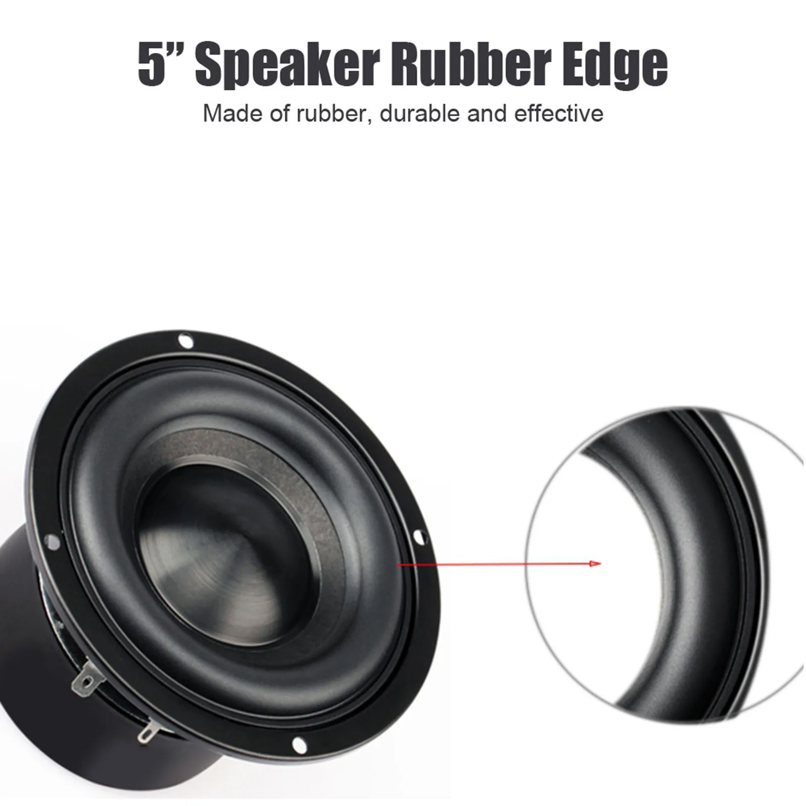 5\'\' Speaker Surround Repair Subwoofer Foam Edge Woofer Repair Part Replacement Black