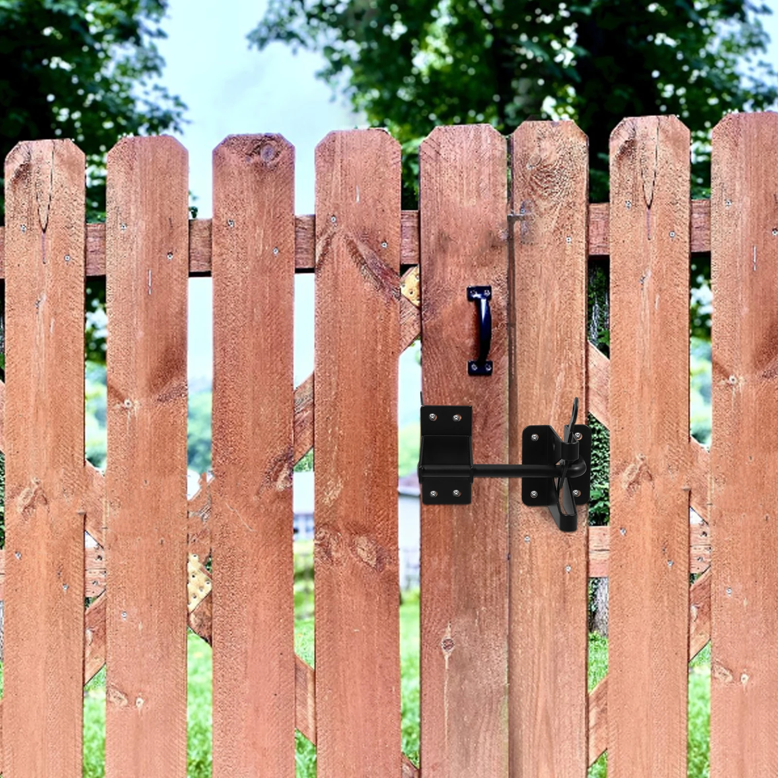 

Heavy Duty Gate Latch Bolt Hinge Combo Steel Fence Outswing Garden Door Lock Sliding Security Hardware Durable