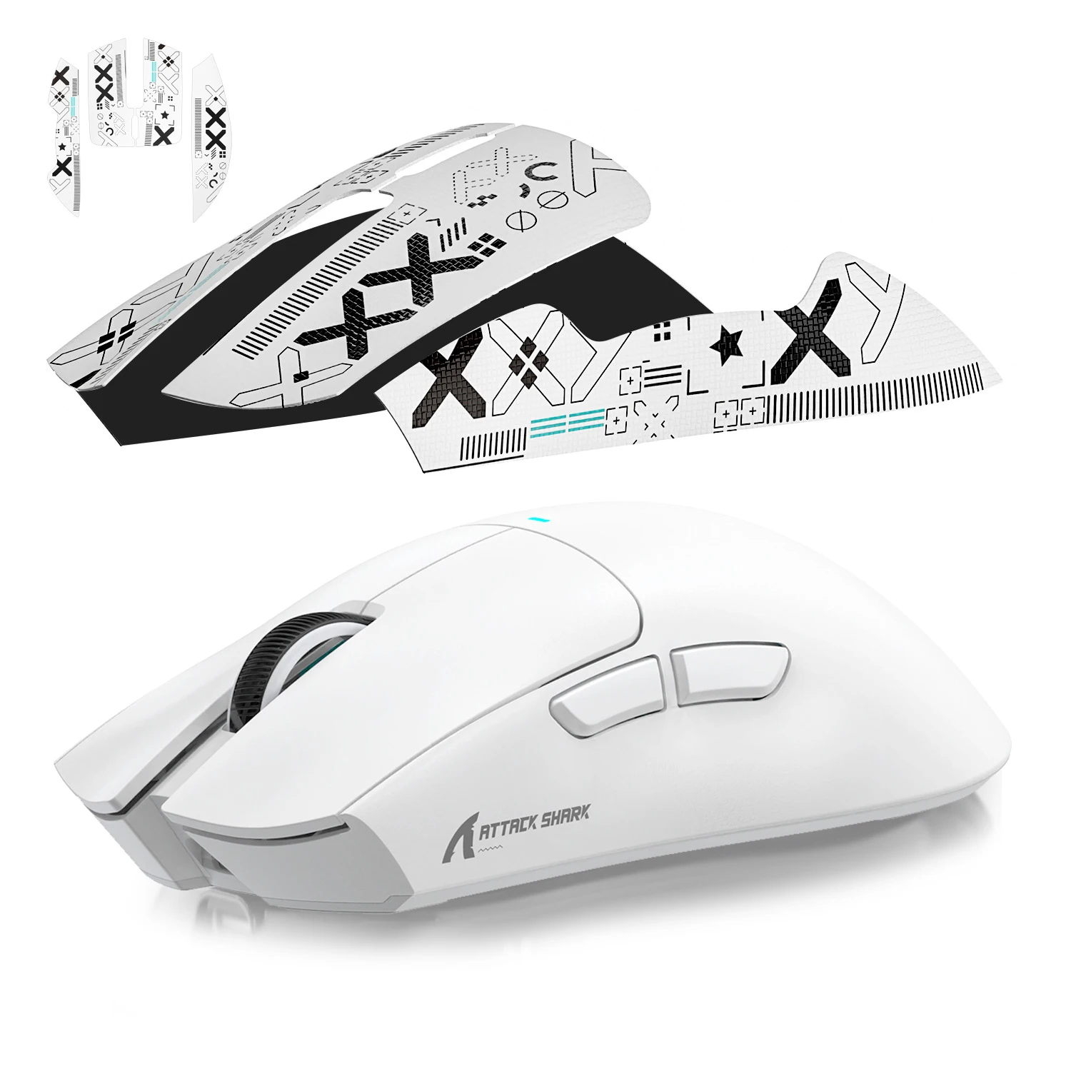 Mouse da gioco X11 Wireless Attack Shark Mouse RGB magnetico PAW3311 Macro leggero Connessione tri-modale Bluetooth, DPI regolabile