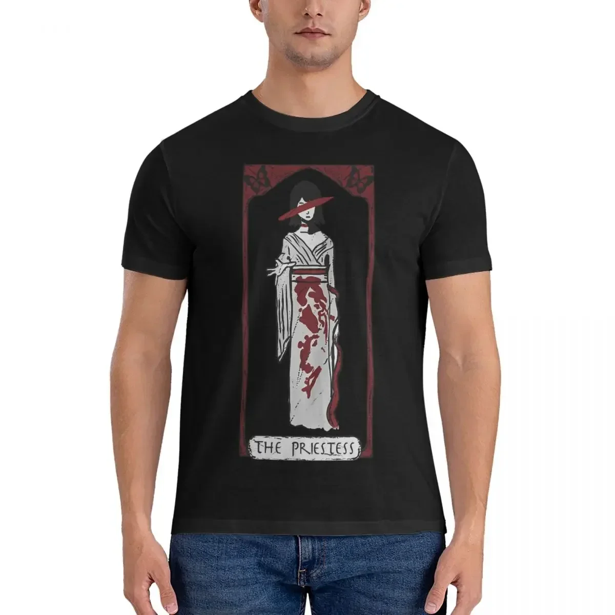 Men The Priestess T Shirt Fatal Frame Cotton Clothes Novelty Short Sleeve O Neck Tee Shirt Gift Idea T-Shirt