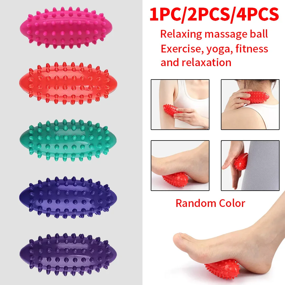 

4 шт./2 шт./1 шт. спортивный массажный мяч для йоги и фитнеса, с давлением на акупунктурных точек на руках, ногах и подошве для расслабления фасции.