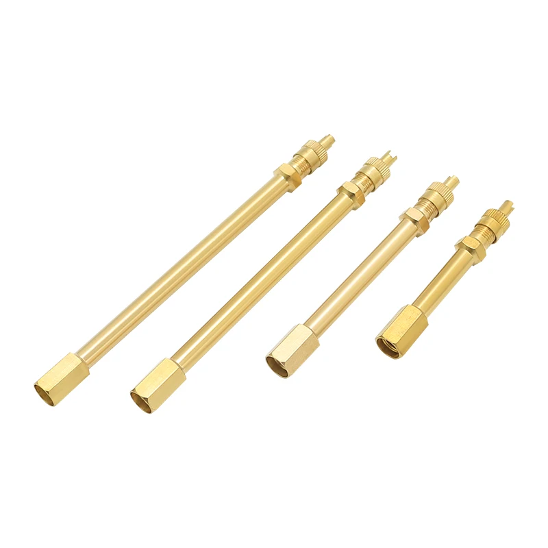 1pc Metal Truck Tire Valve Extension Straight Brass Bus Tyre Valve Extender Copper Valve Adaptor Wheel Rim Accessories