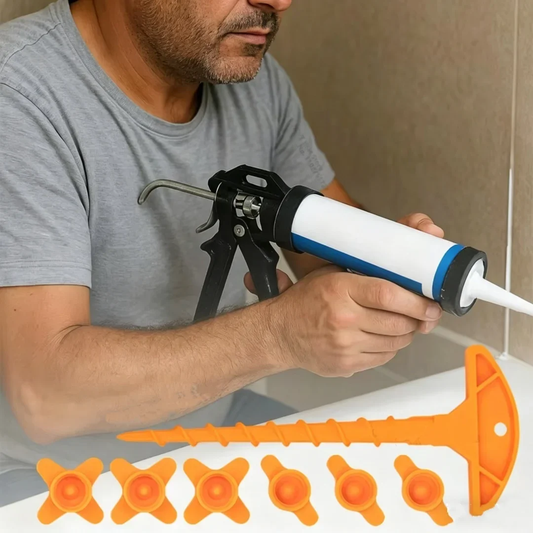 Universal Sealant Saver Cap and Glue Nozzle Cleaner, Anti-Drying Silicone Caulk Tube Cover for Standard Caulking Guns DIY Tools