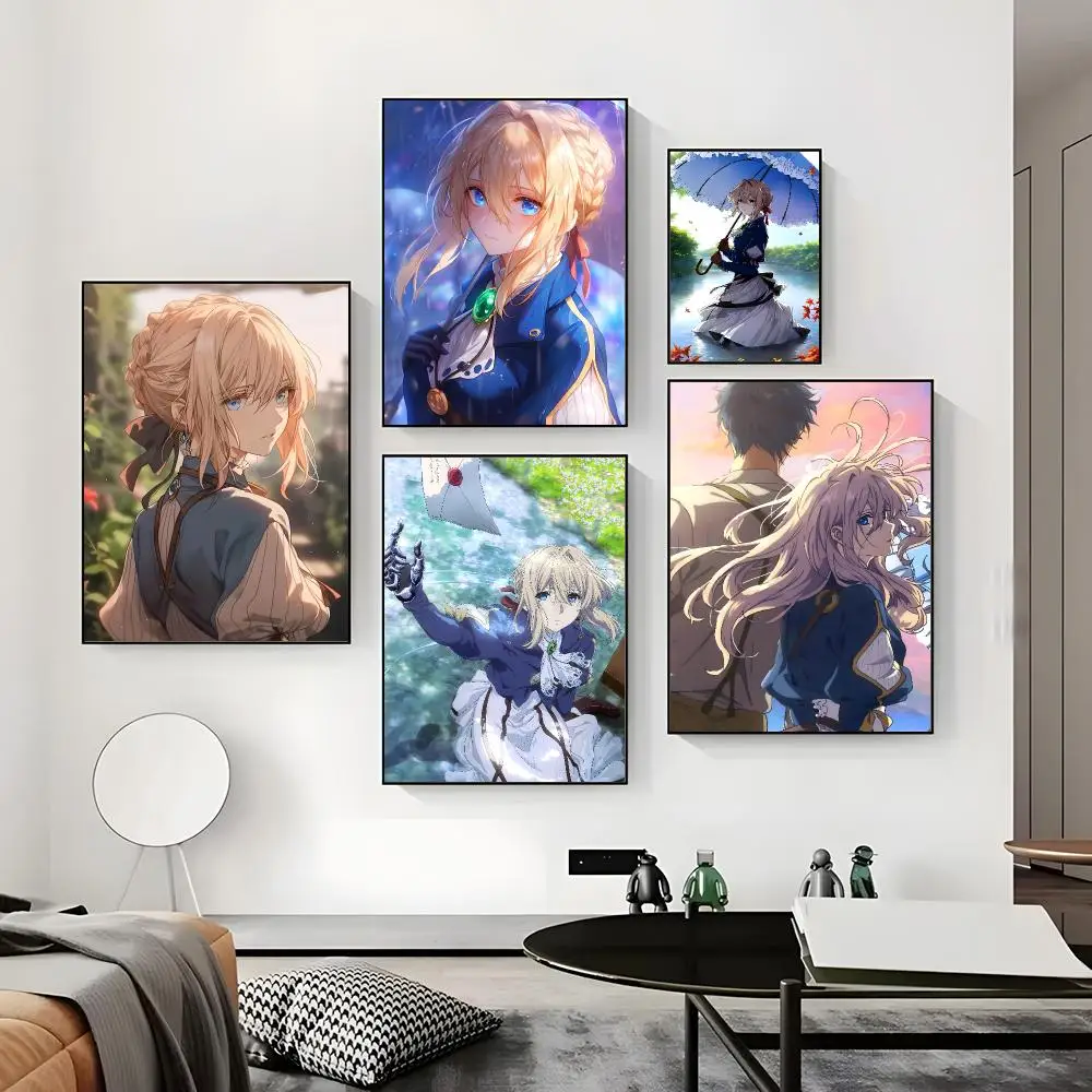 Anime Violet Evergardena Poster HD Paper Print Home Living Room Bedroom Entrance Bar Cafe Art Painting Decoration
