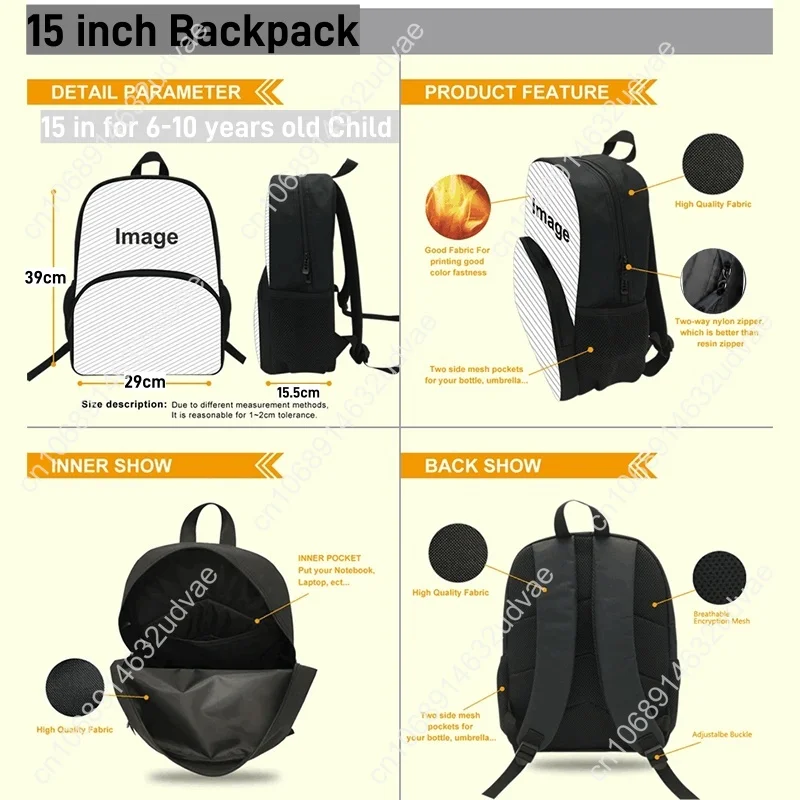 Cartoon Wicked Child Backpack with Front Pocket,Lunch Bags,Pencil Bags for Aged 5-10,Cartoon School Bags for Boys Girls