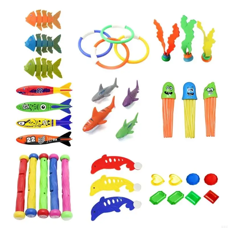 M3GE Swimming Training Children Bath Toy Summer Pool Toy Underwater Game Toy Set