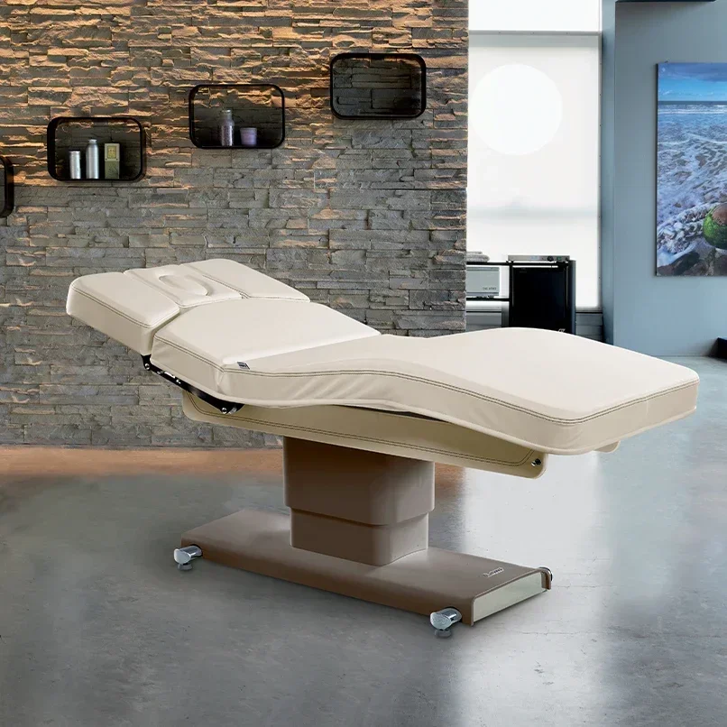

Pink Hot Selling Electric 4 Motor Beauty Massage Bed With Customizable LOGO Facial Spa Bed For Salon Furniture